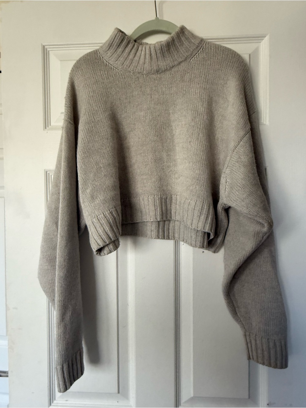 Aritzia Cropped Mock Neck Sweater